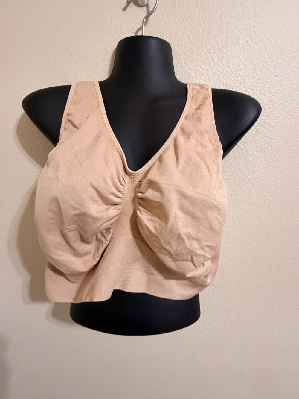 Avenue Nude Ruched Wireless Crop Bra